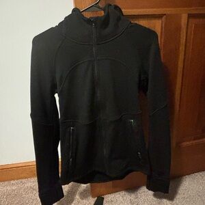 Lululemon Black Hooded Zip-up Jacket, Size 6
